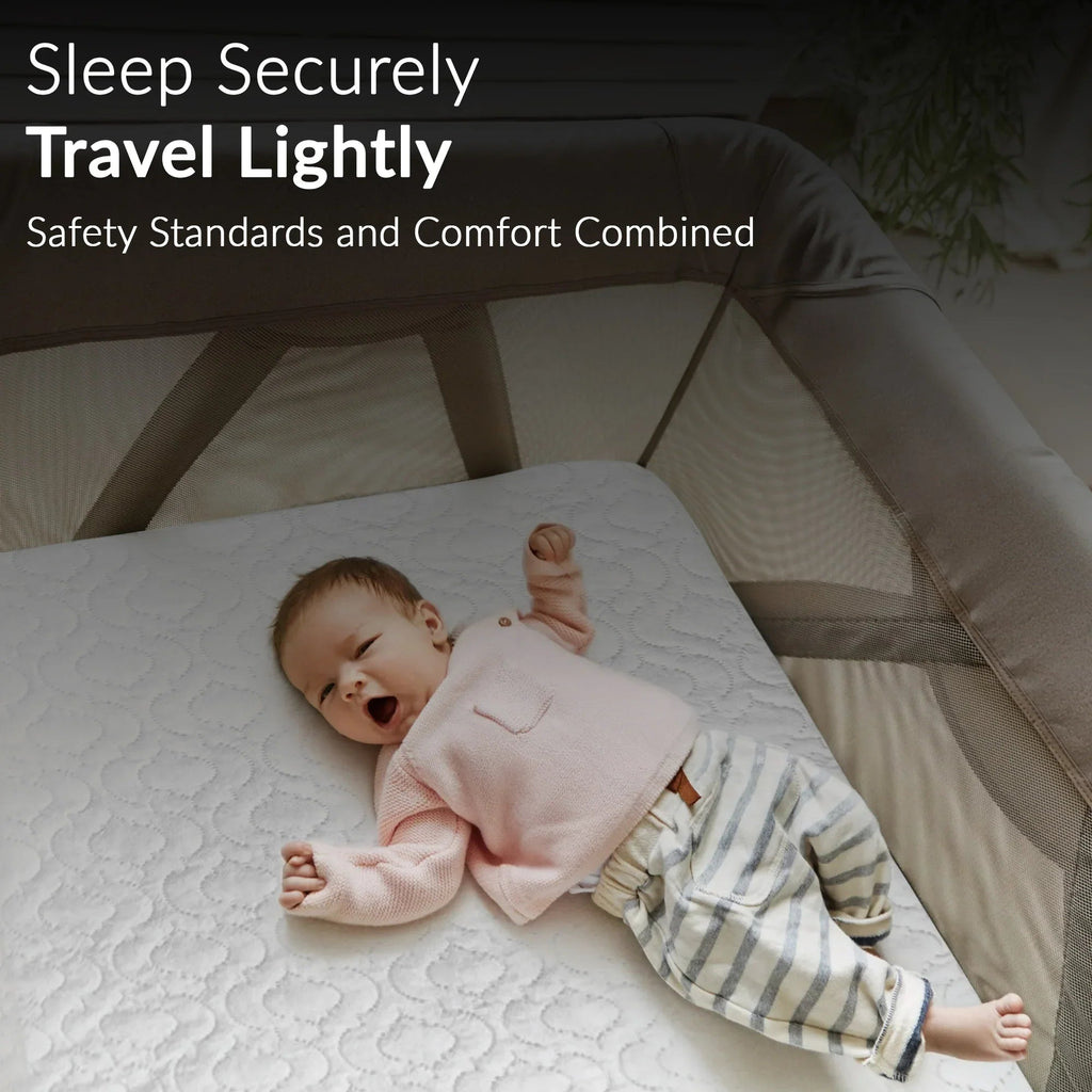 Baby &amp; Toddler Travel Cot Mattress – Anti-Allergy, Waterproof, Quilted Cover, Removable &amp; Washable