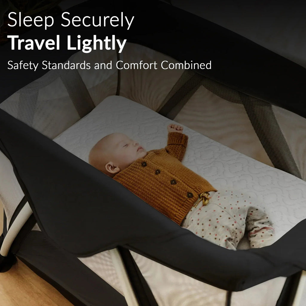 Baby &amp; Toddler Travel Cot Mattress – Anti-Allergy, Waterproof, Quilted Cover, Removable &amp; Washable