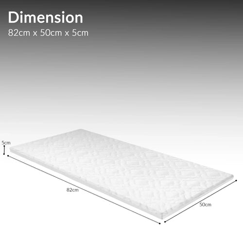 Baby &amp; Toddler Travel Cot Mattress – Anti-Allergy, Waterproof, Quilted Cover, Removable &amp; Washable