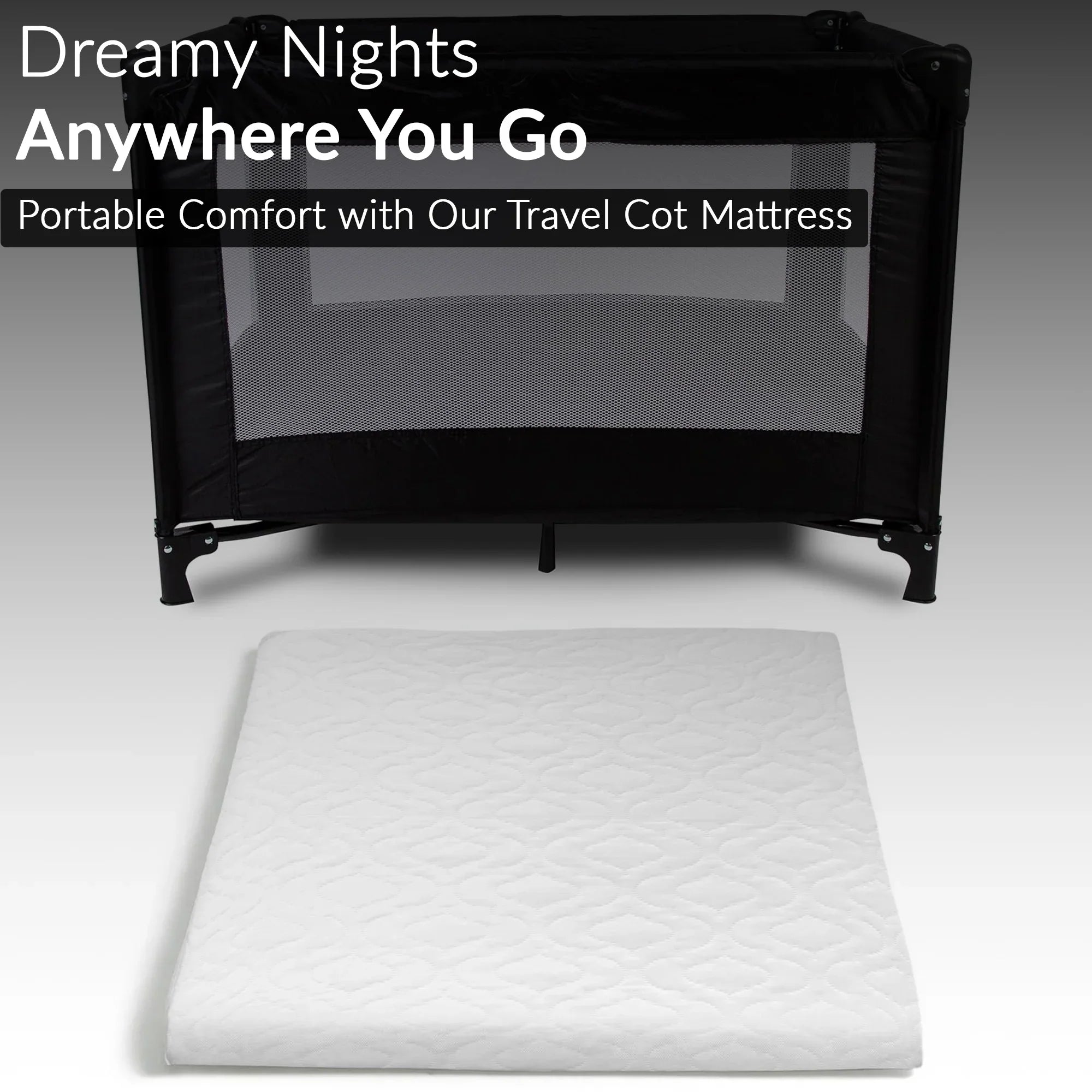 Baby Toddler Travel Cot Mattress Anti Allergy Breathable