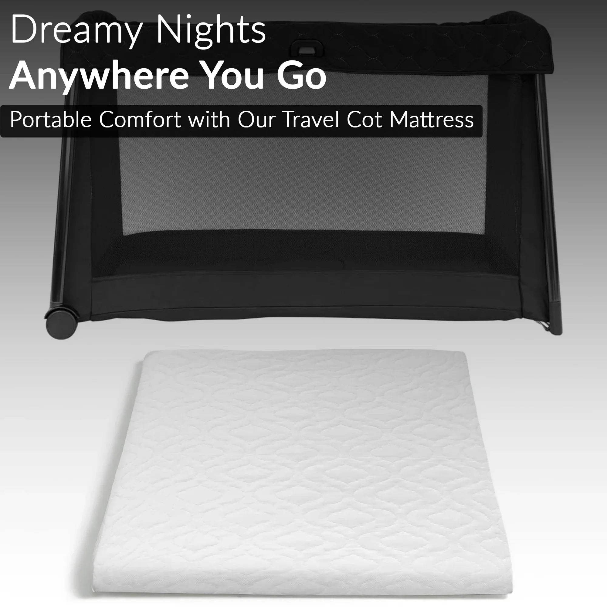 Baby Toddler Travel Cot Mattress Anti Allergy Breathable