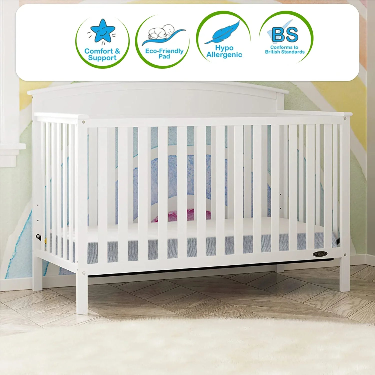 Bamboo Memory Foam Cot Bed Mattress
