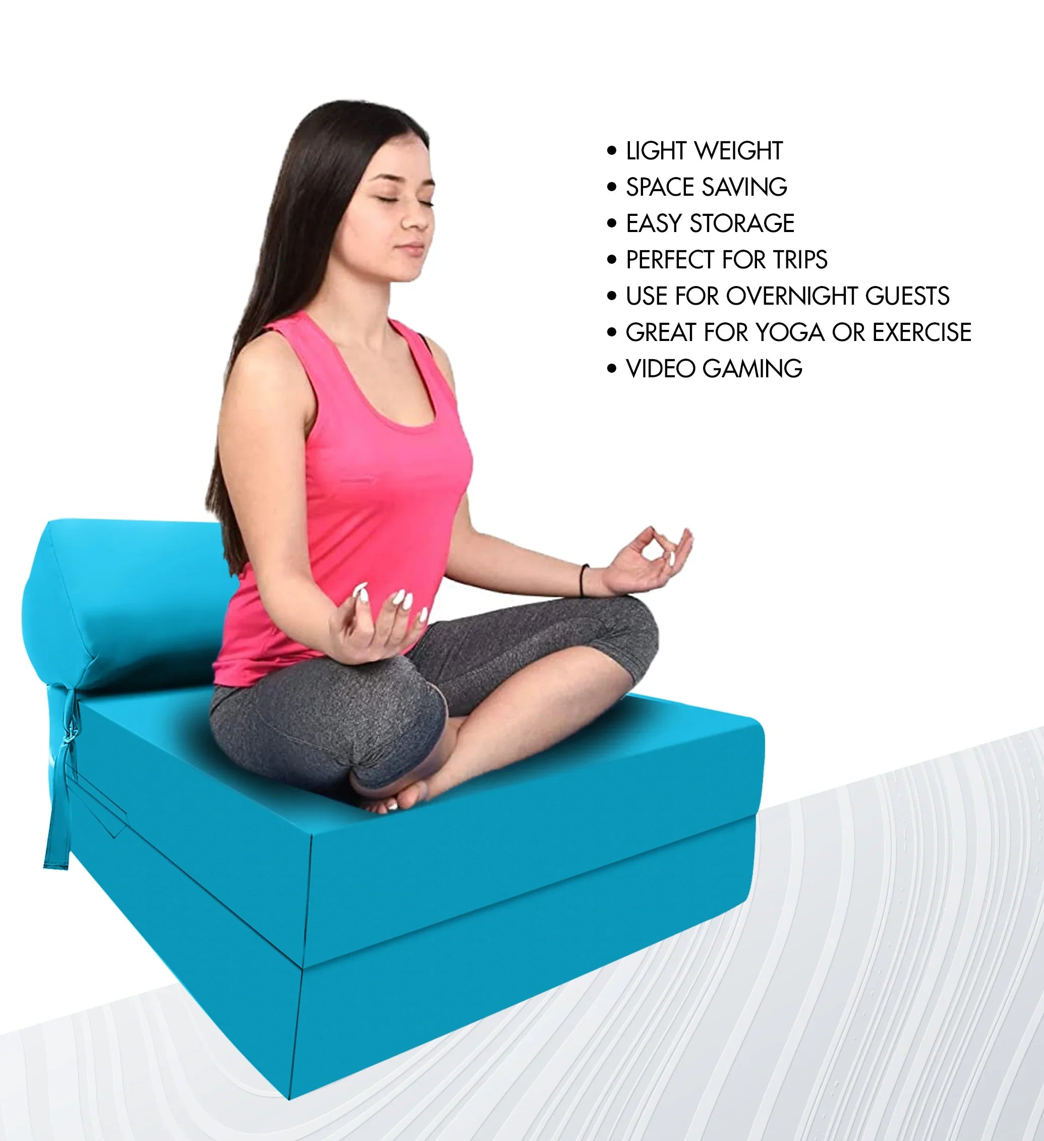 Z bed Fold out Sofa Bed Futon Chair with Pillow