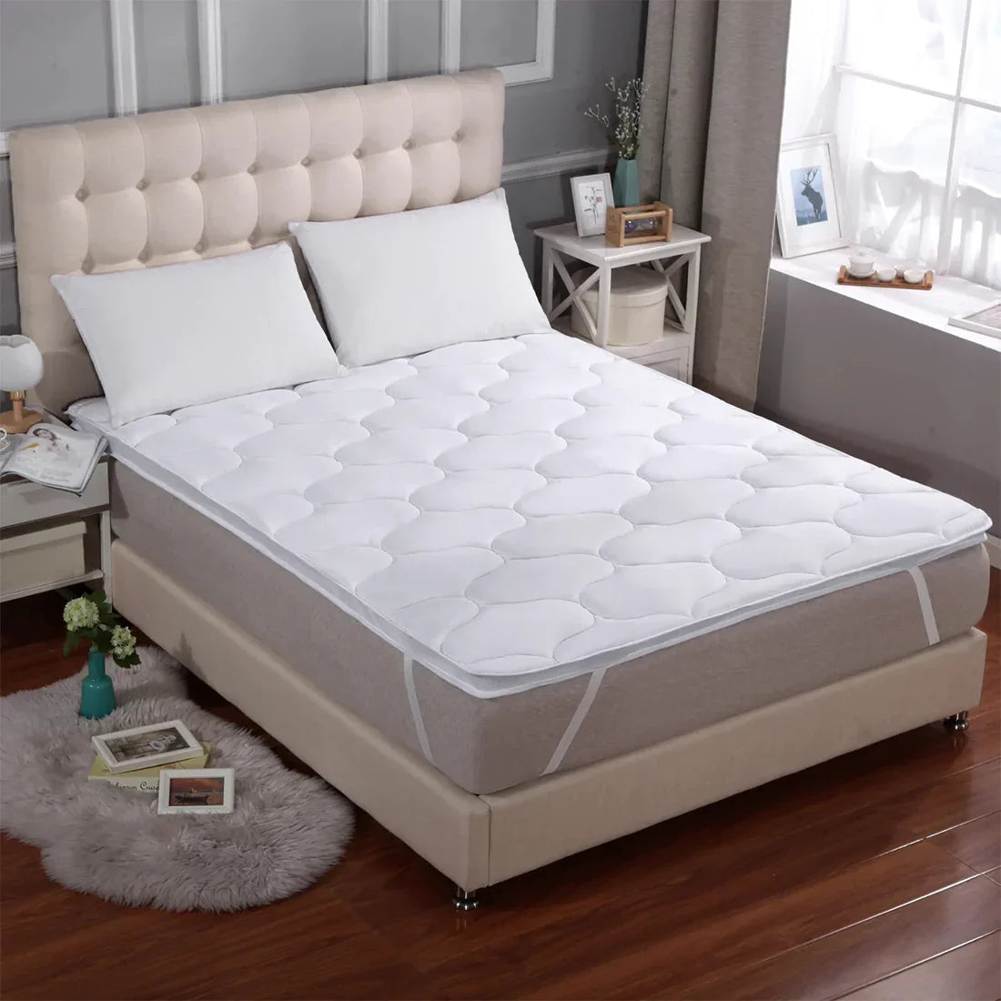 Microfiber Mattress Topper 5cm Ultra Soft Air-Flow Mattress
