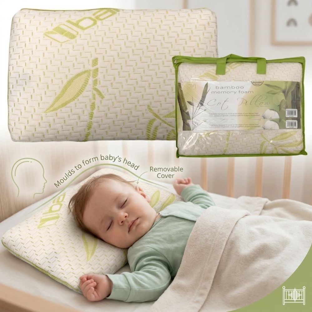 Bamboo Memory Foam Cot Pillows