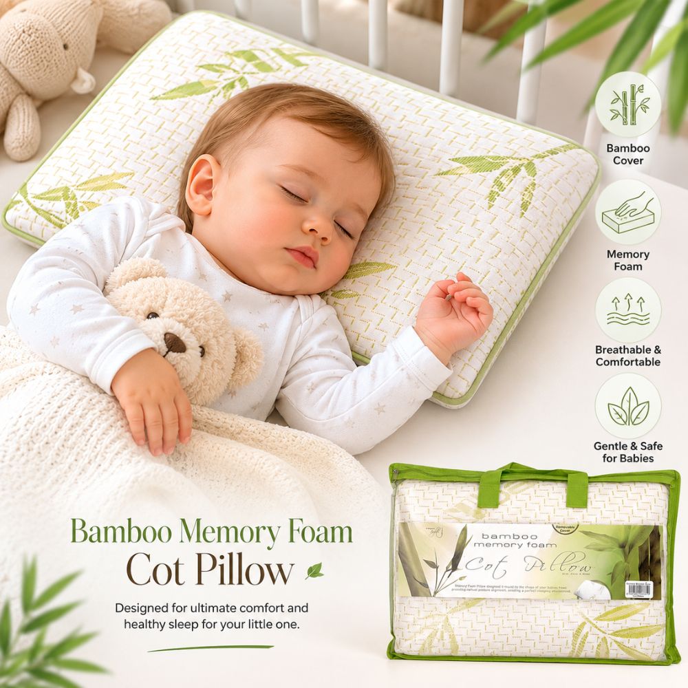 Bamboo Memory Foam Cot Pillows