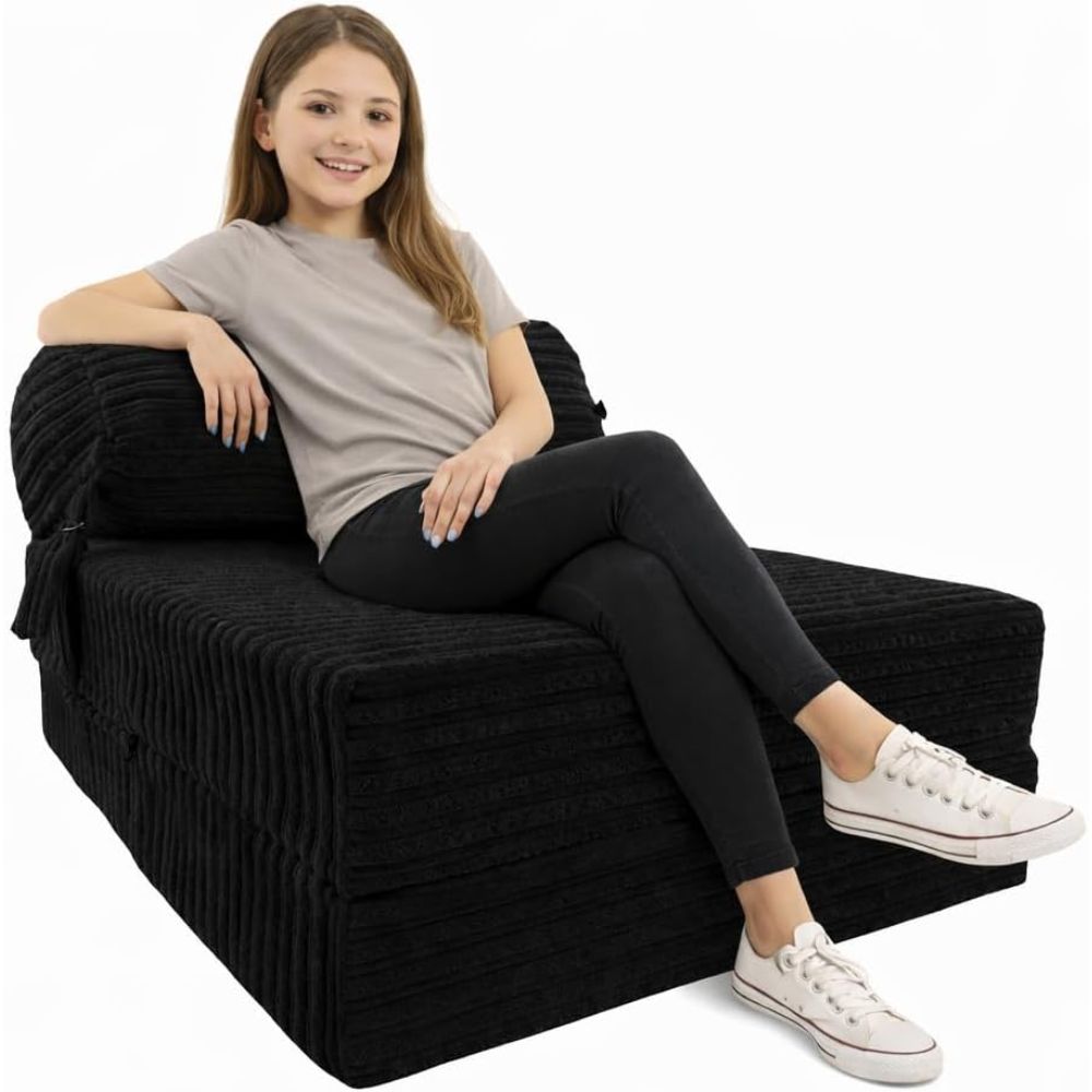 Jumbo Cord Z bed With Pillow Chair Bed Sofa
