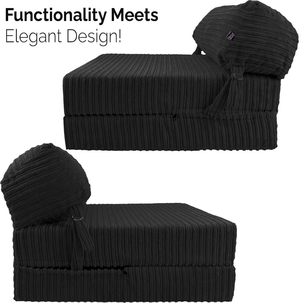 Jumbo Cord Z bed With Pillow Chair Bed Sofa