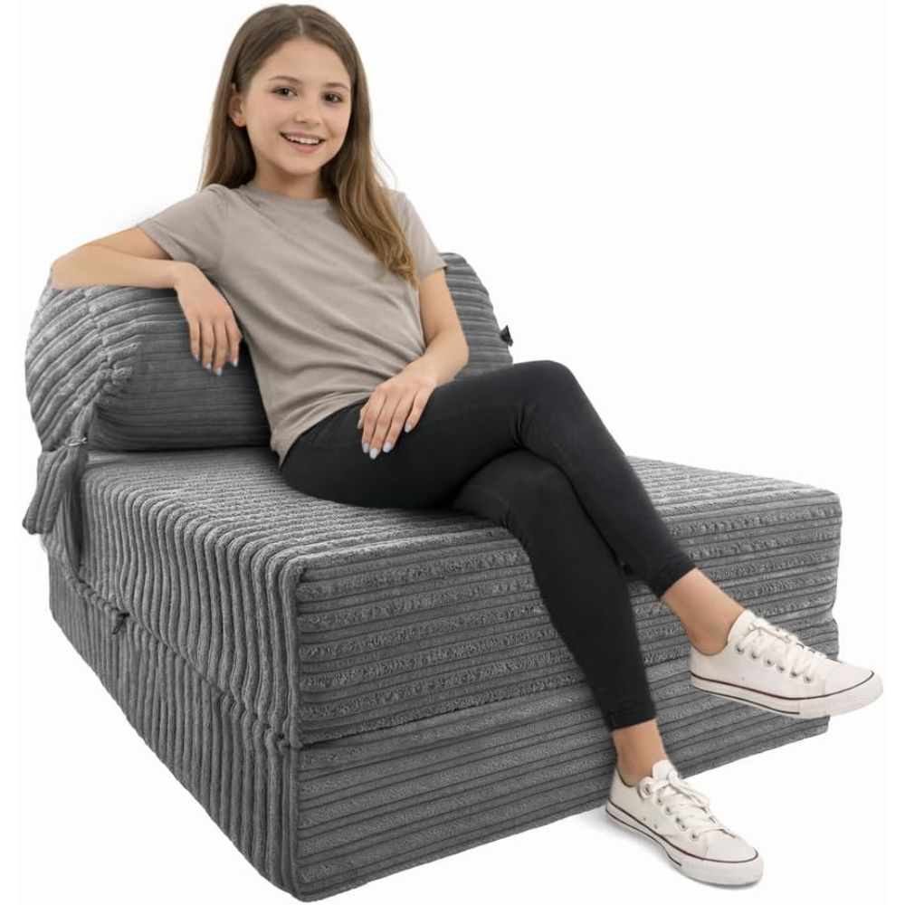 Jumbo Cord Z bed With Pillow Chair Bed Sofa