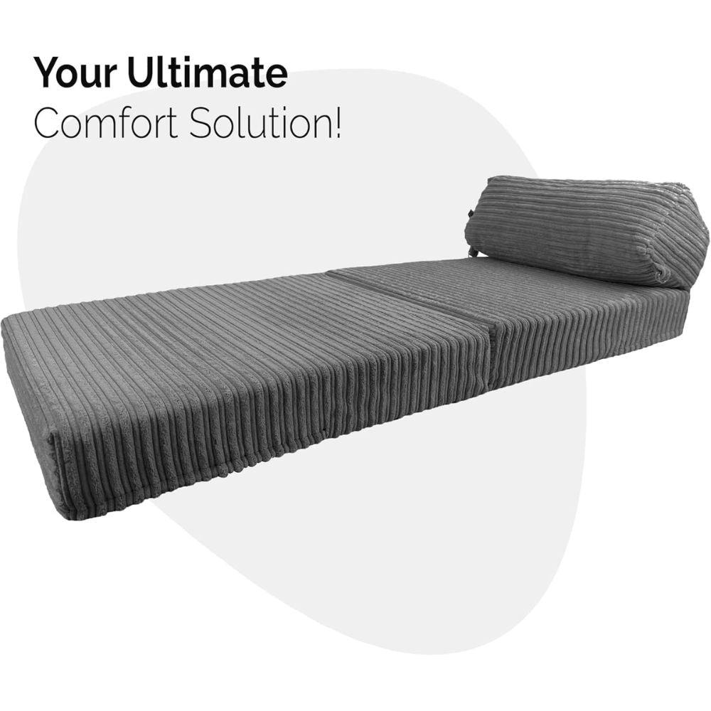 Jumbo Cord Z bed With Pillow Chair Bed Sofa