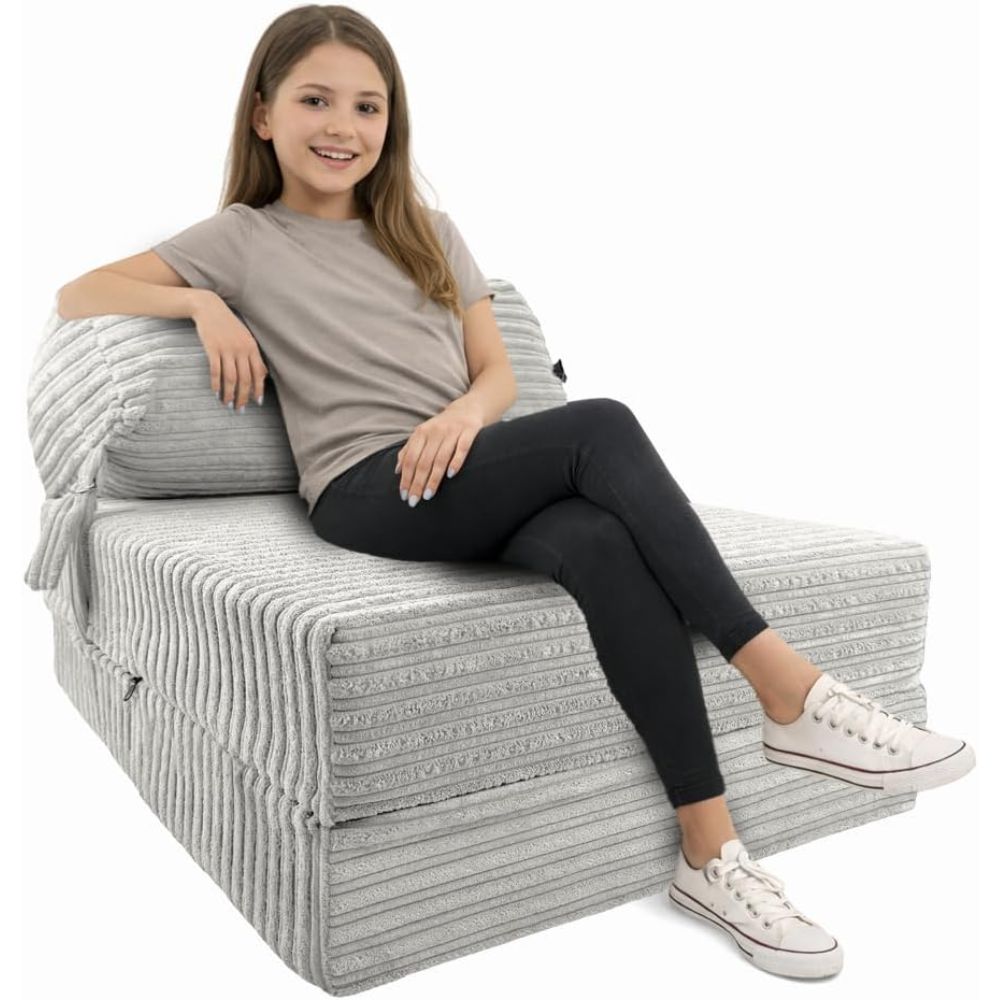 Jumbo Cord Z bed With Pillow Chair Bed Sofa