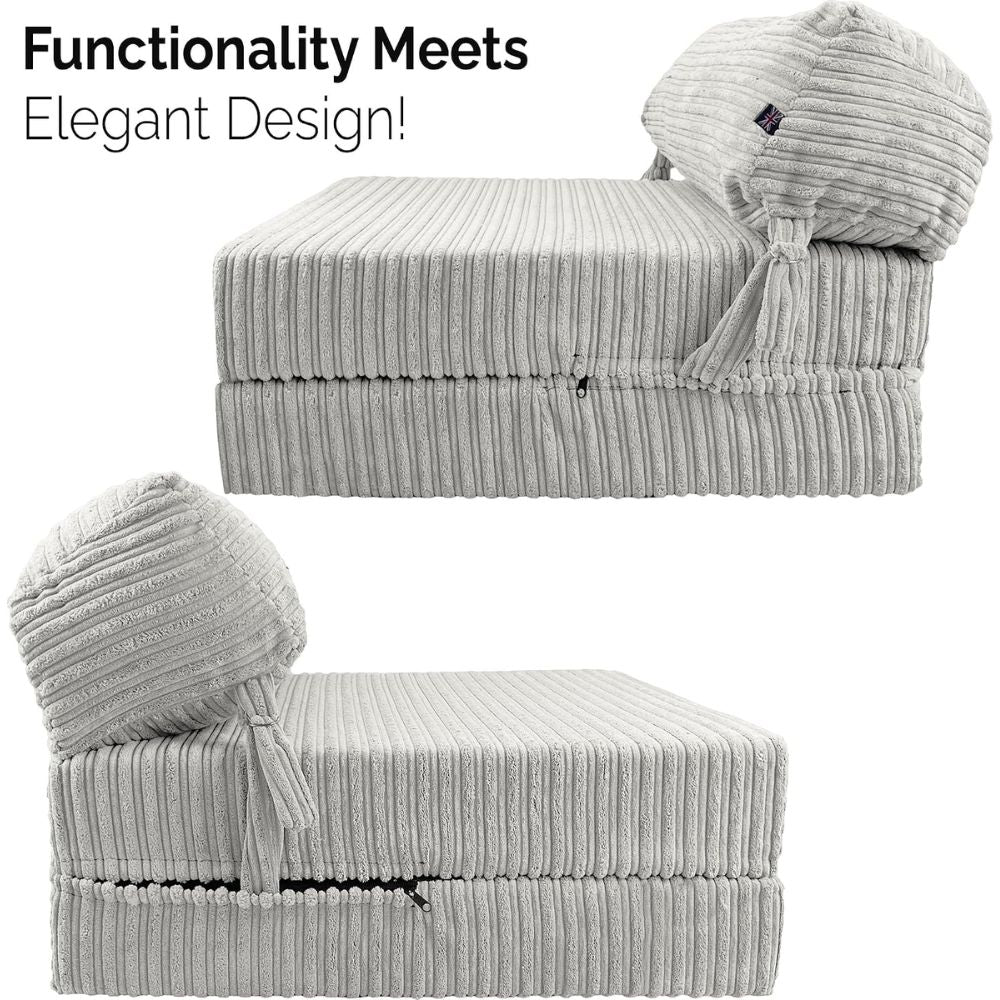 Jumbo Cord Z bed With Pillow Chair Bed Sofa