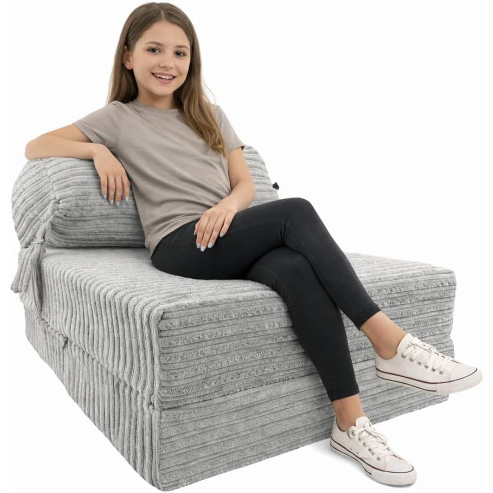 Jumbo Cord Z bed With Pillow Chair Bed Sofa