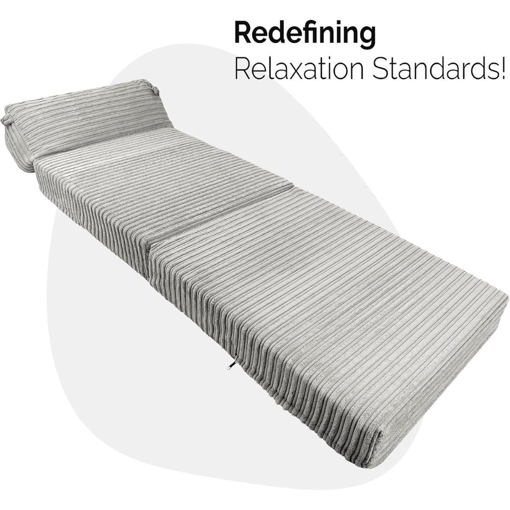 Jumbo Cord Z bed With Pillow Chair Bed Sofa