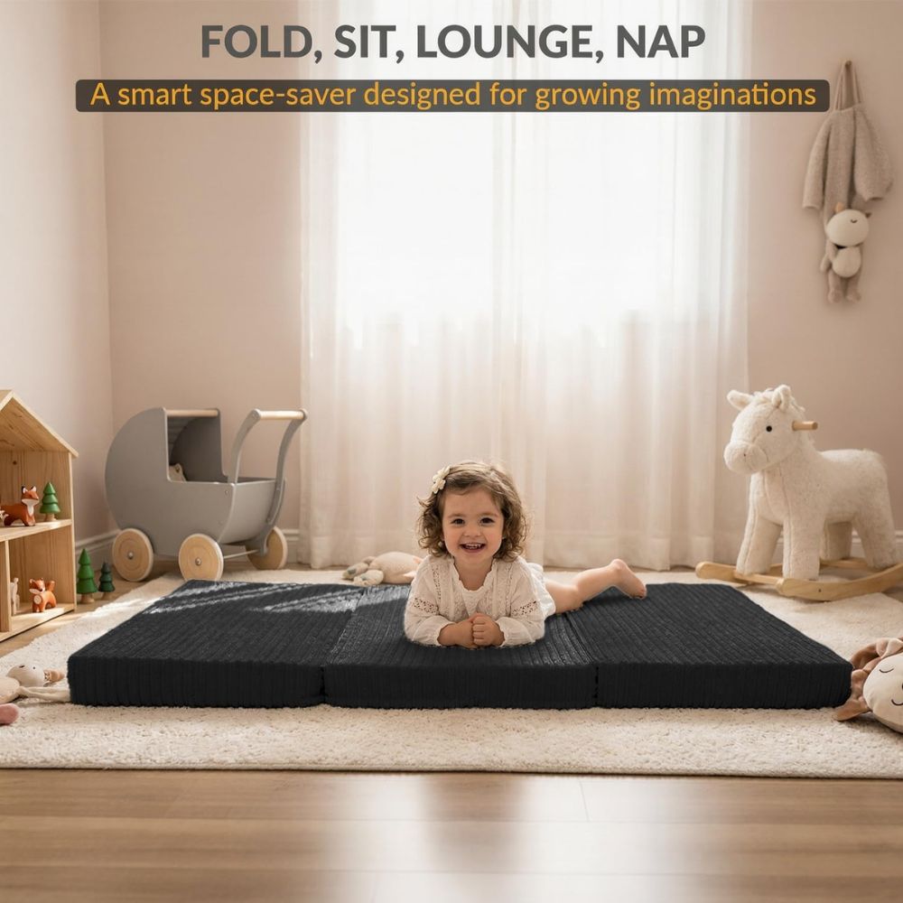 2 in 1 Fold Out Tri-fold Cord Cube Z Bed Mattress