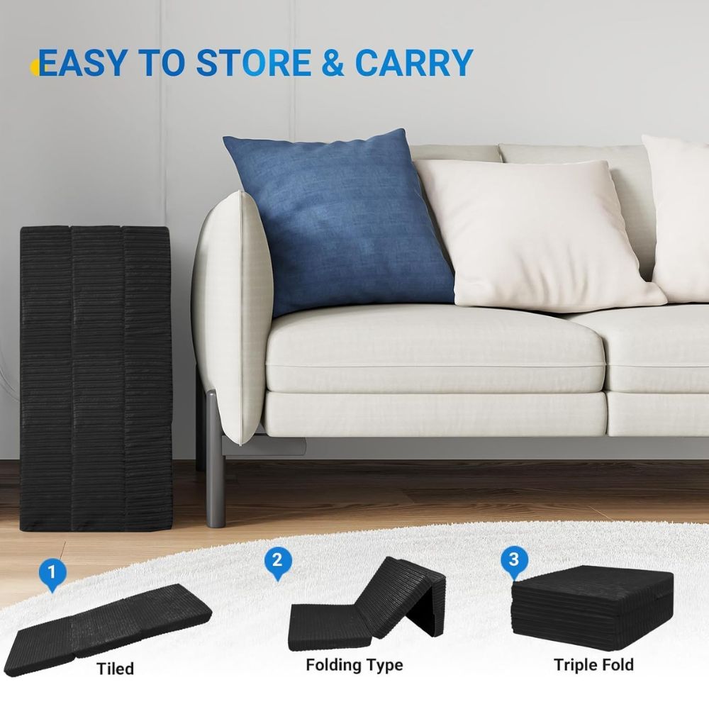 2 in 1 Fold Out Tri-fold Cord Cube Z Bed Mattress