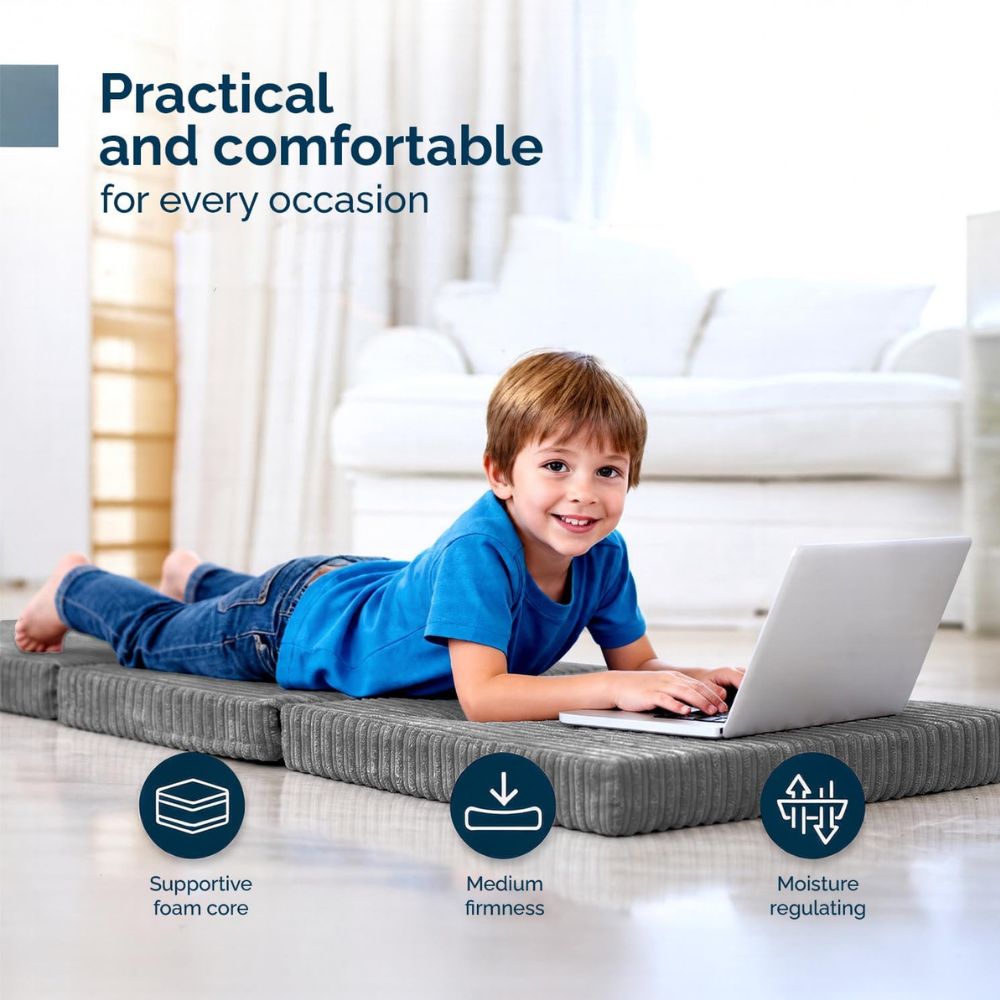 2 in 1 Fold Out Tri-fold Cord Cube Z Bed Mattress