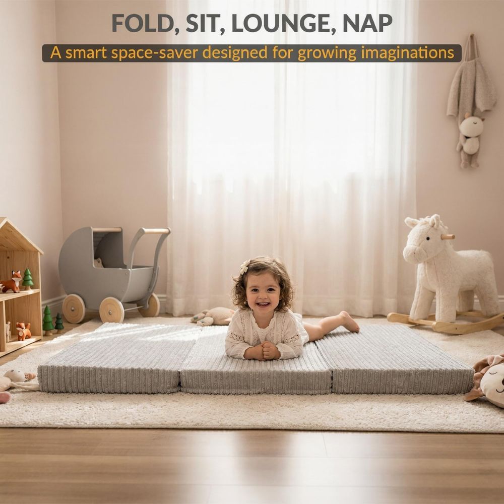2 in 1 Fold Out Tri-fold Cord Cube Z Bed Mattress