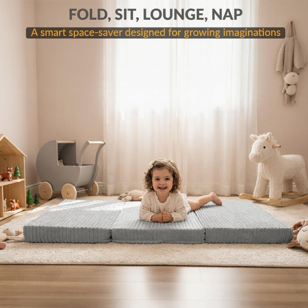 2 in 1 Fold Out Tri-fold Cord Cube Z Bed Mattress