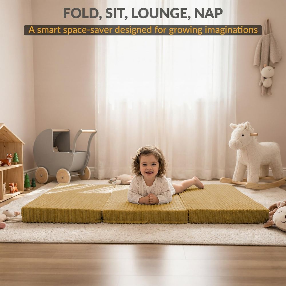 2 in 1 Fold Out Tri-fold Cord Cube Z Bed Mattress
