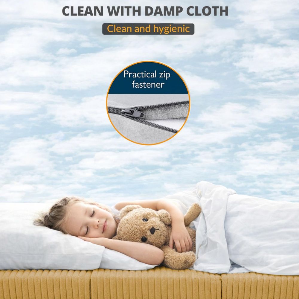 2 in 1 Fold Out Tri-fold Cord Cube Z Bed Mattress