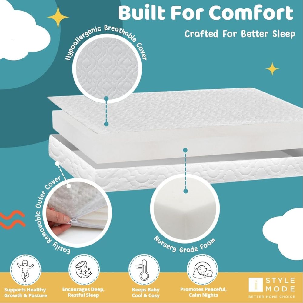 Quilted Waterproof Cot Bed Mattresses 140cm x 70cm