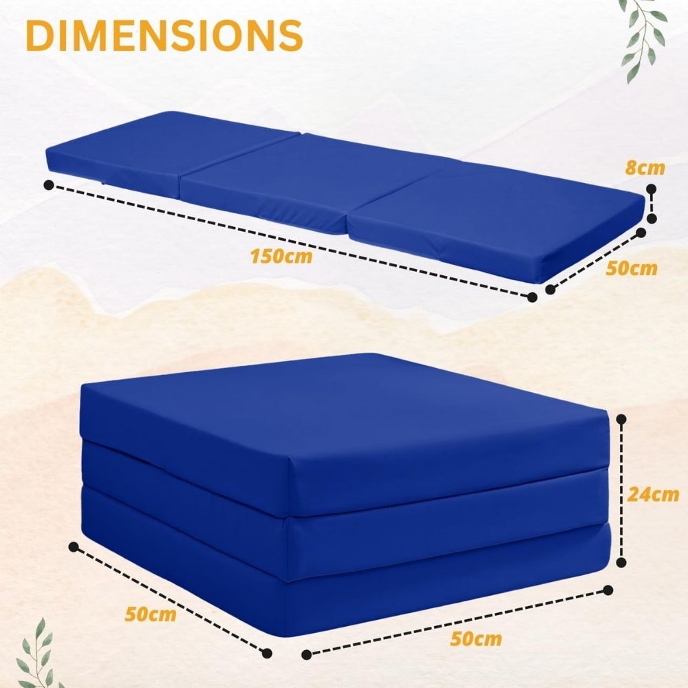 2 in 1 Fold Out Tri-fold Cube Z Bed Mattress