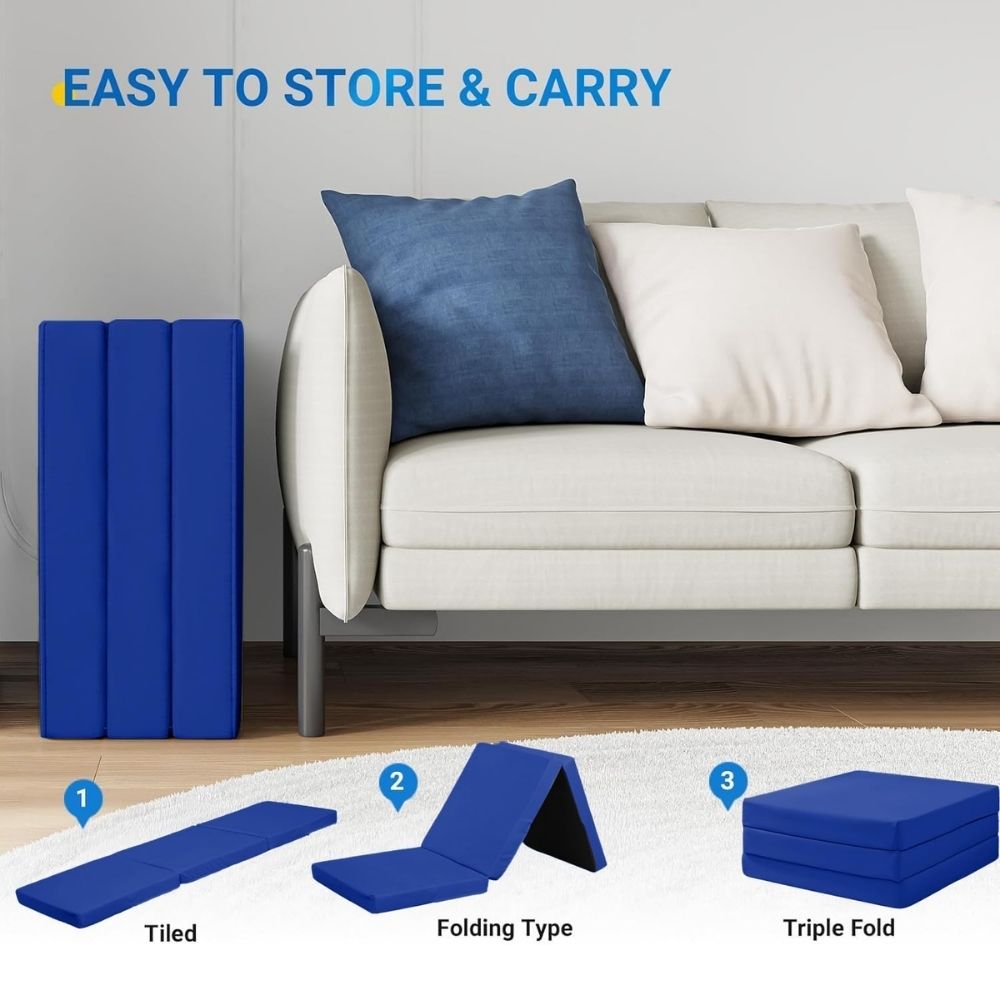 2 in 1 Fold Out Tri-fold Cube Z Bed Mattress