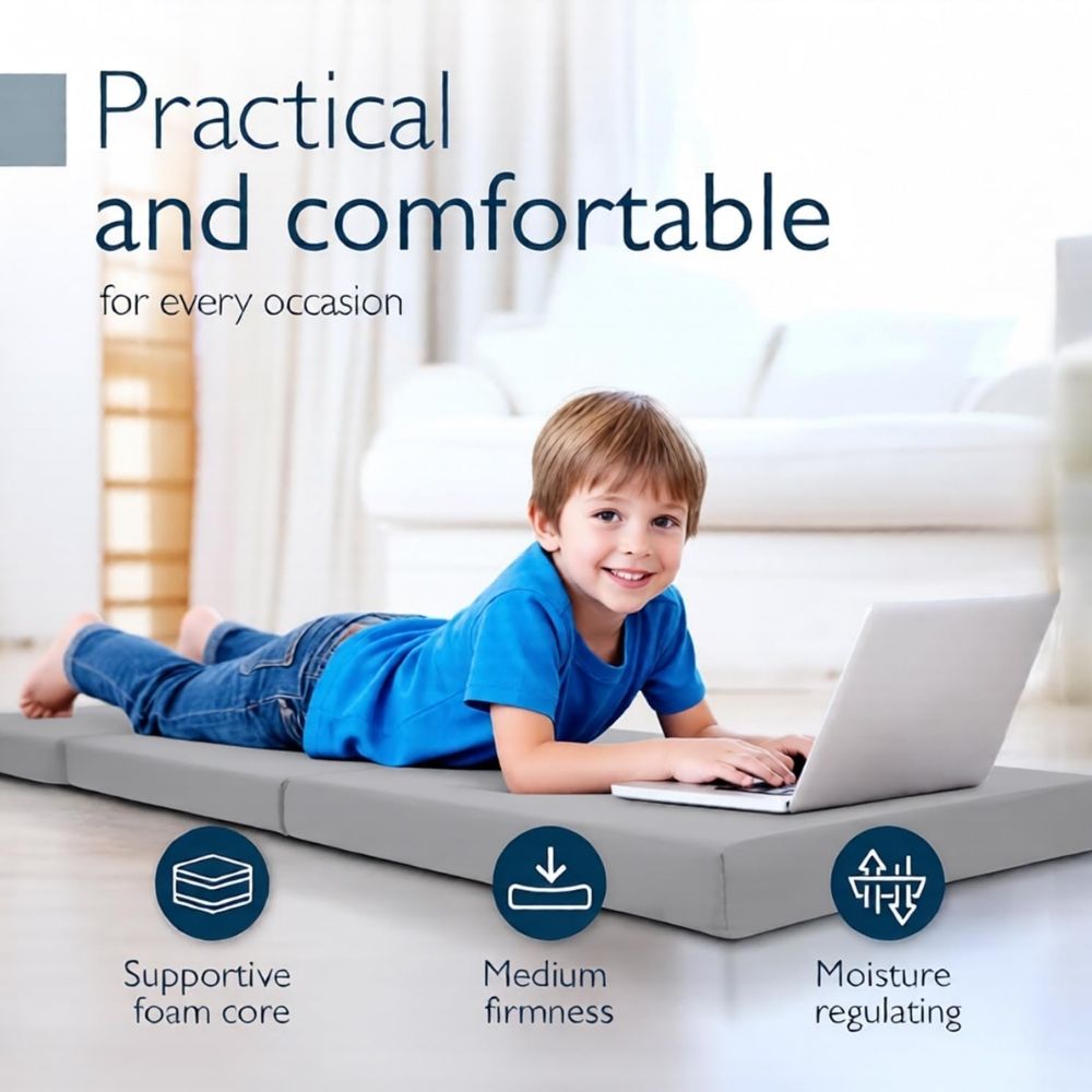 2 in 1 Fold Out Tri-fold Cube Z Bed Mattress