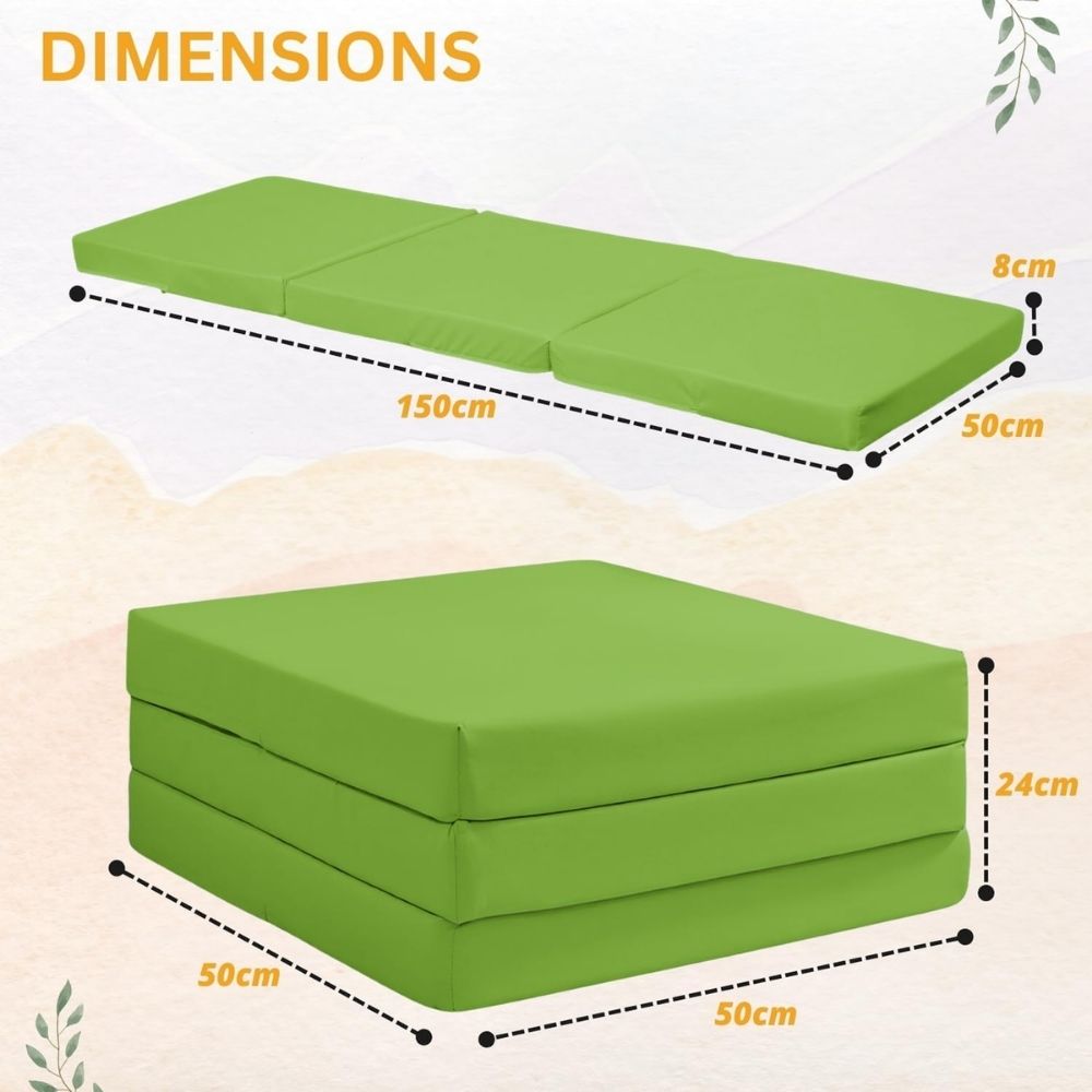 2 in 1 Fold Out Tri-fold Cube Z Bed Mattress