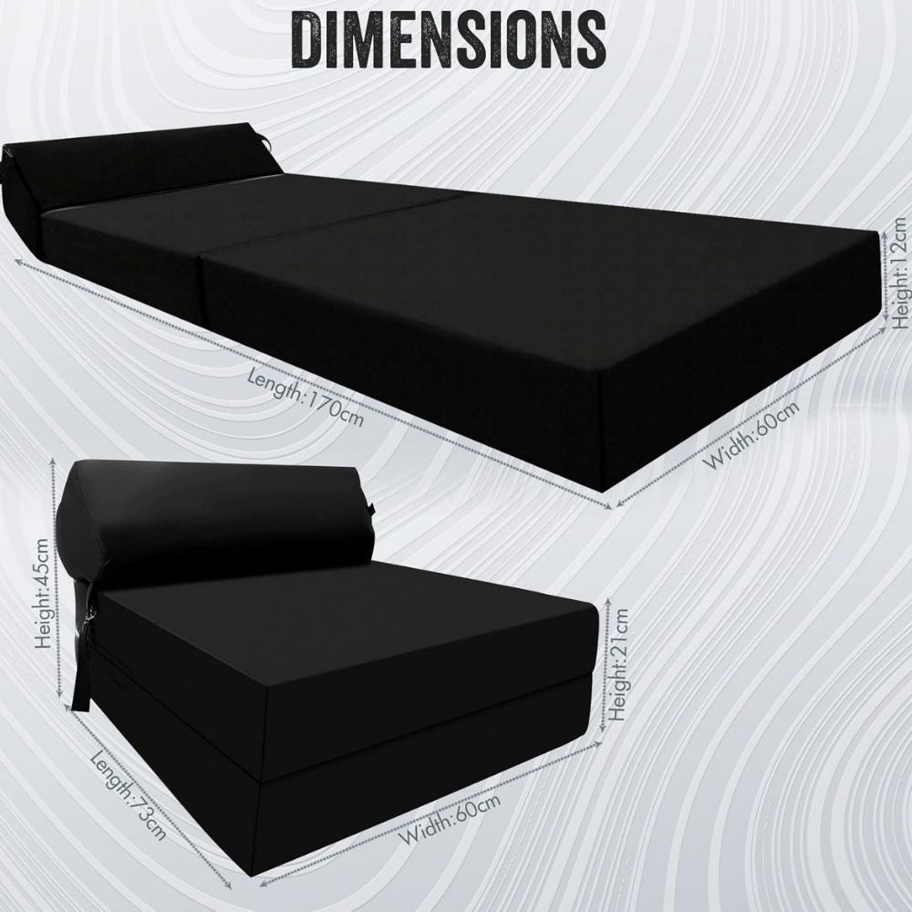 Z bed Fold out Sofa Bed Futon Chair with Pillow
