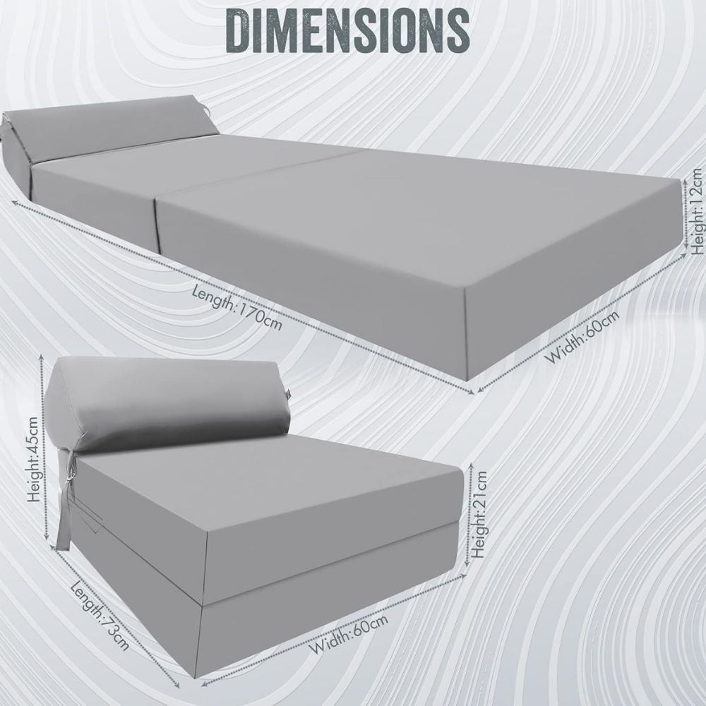 Z bed Fold out Sofa Bed Futon Chair with Pillow