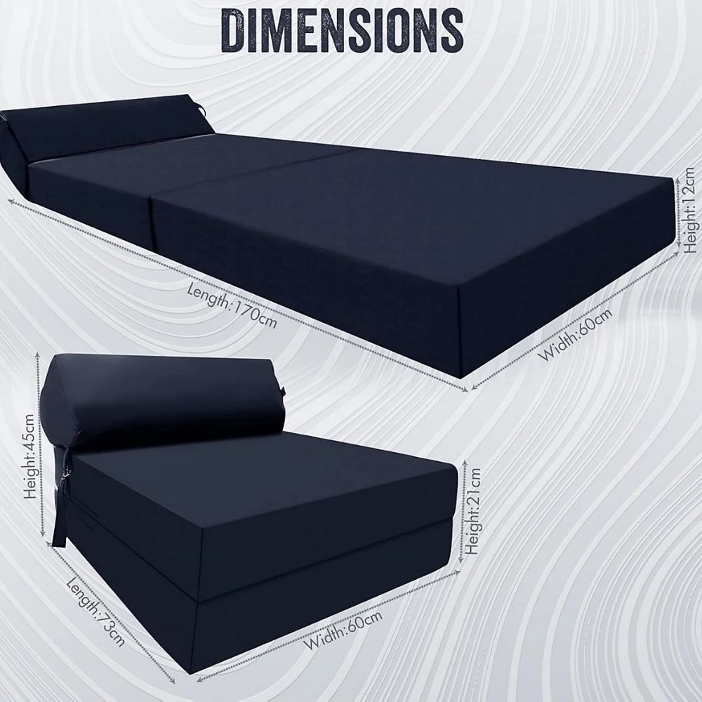 Z bed Fold out Sofa Bed Futon Chair with Pillow