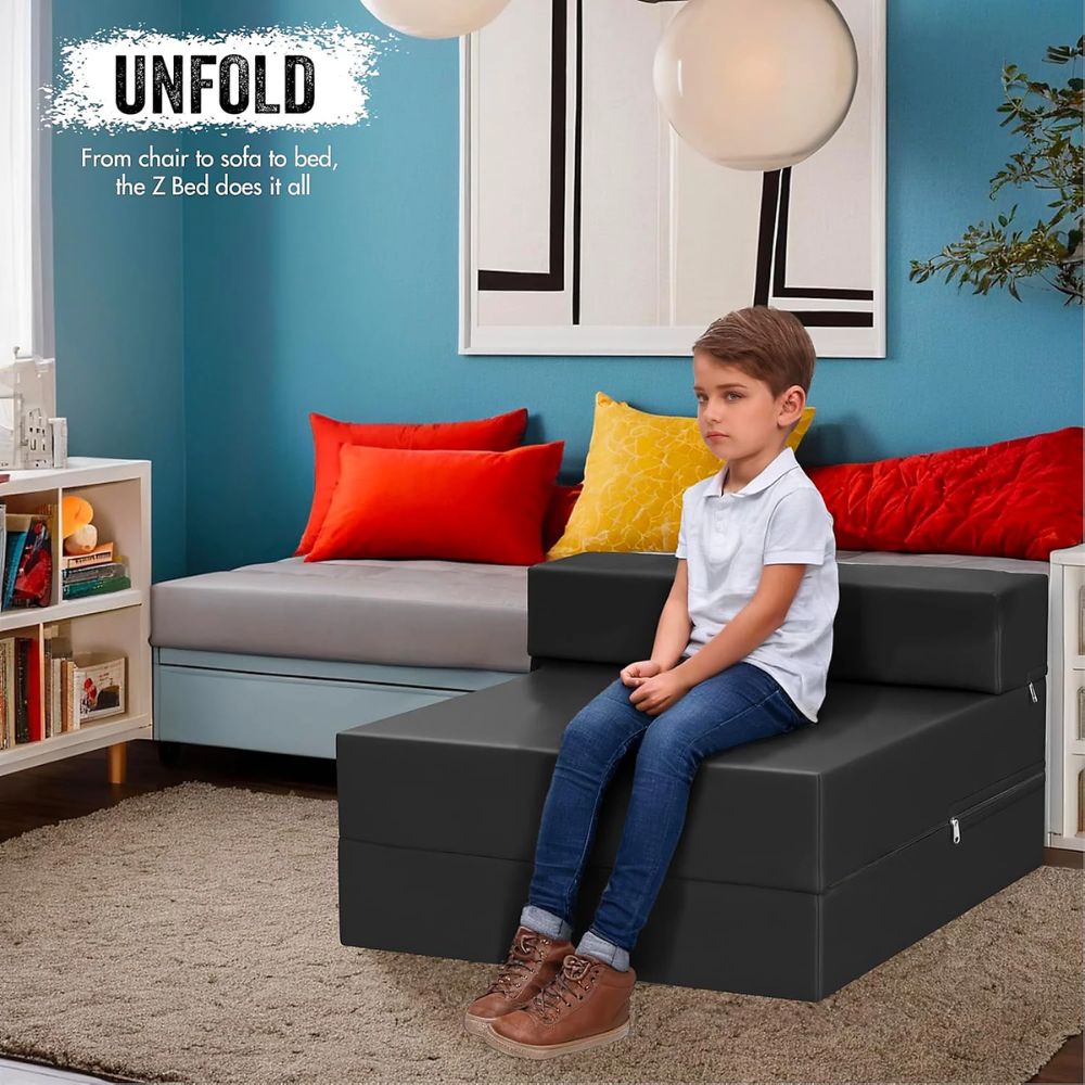 Single Sofa Bed Chair – Convertible Z-Bed