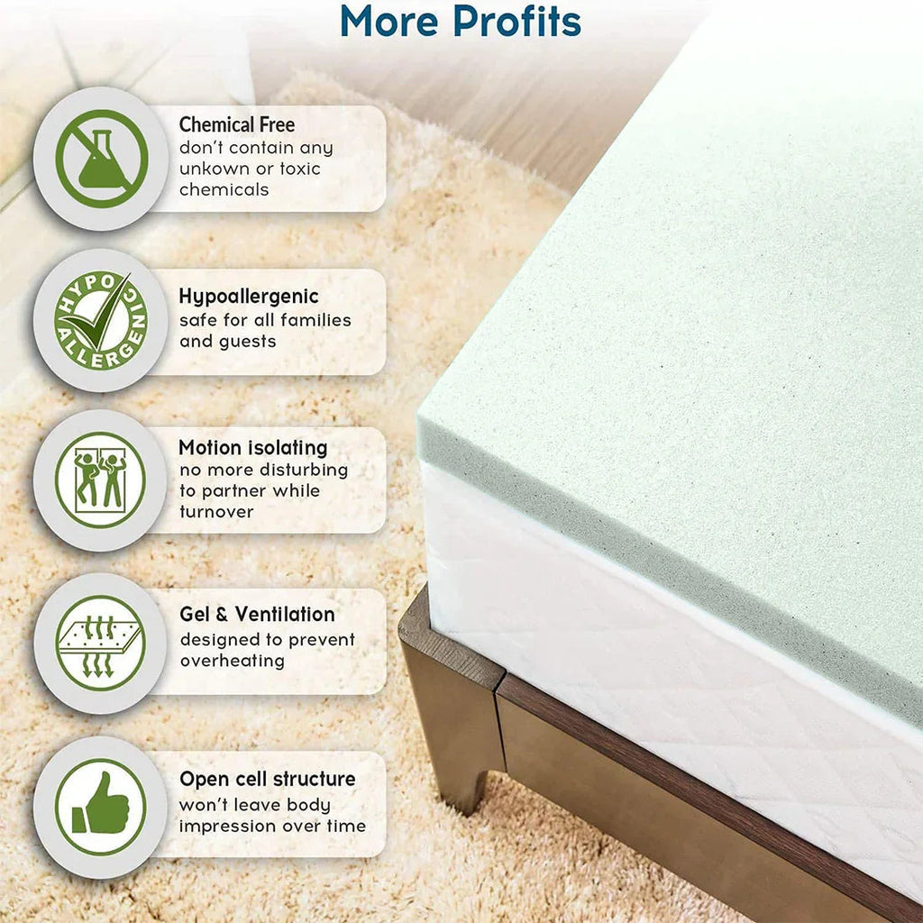 Cool Gel Infused Memory Foam Mattress Topper